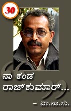 An exclusive column on Dr. Rajkumar - by B.N. Subrahmanya