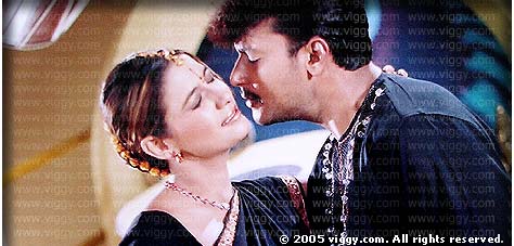 Rakshita and Darshan in film Ayya