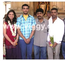 Mallika, Vivek Beedu, Narendra Babu & Paramesh during the muhurath of O Gulabiye