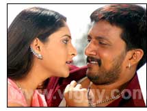 Sudeep and Ramya in film Ranga (SSLC)